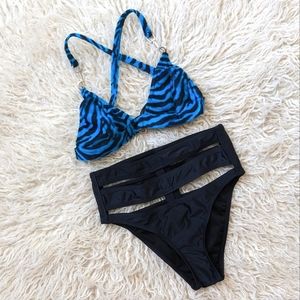 Dollskill Tiger Print Rave Set Top and Bottoms